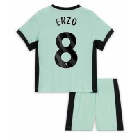 Fotbalové Dres Chelsea Enzo Fernandez #8 Dětské Alternativní 2023-24 Krátký Rukáv (+ trenýrky)